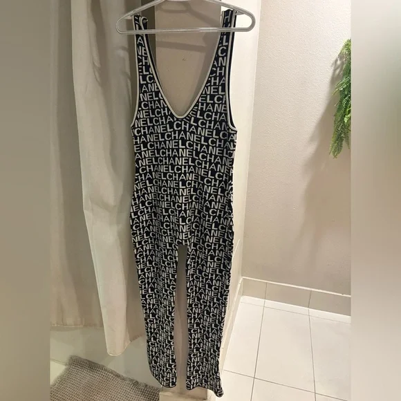 Chanel Monogram Black and White Jumpsuit - Picture 3 of 5